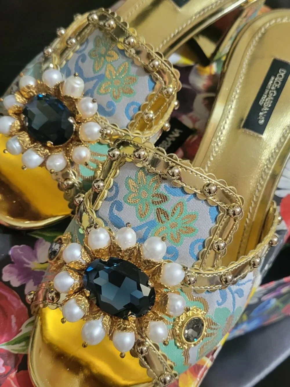 Dolce & Gabbana Slides: Gold - Picture 2 of 4